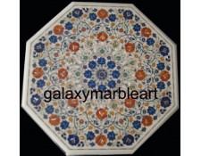 Marble inlay carpet design table top 26" WP-2639